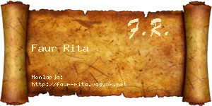 Faur Rita névjegykártya